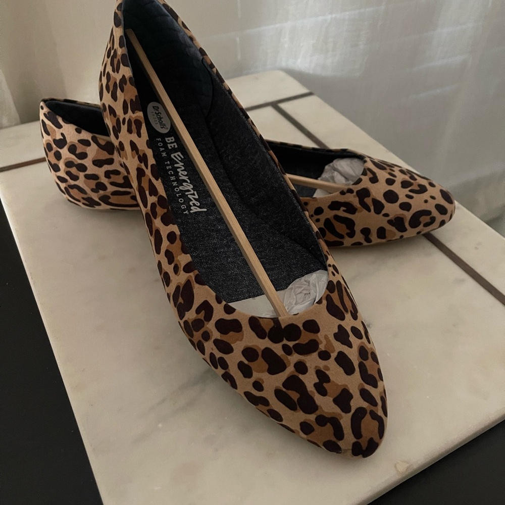 Dr. Scholl's Brown Leopard Print Flats